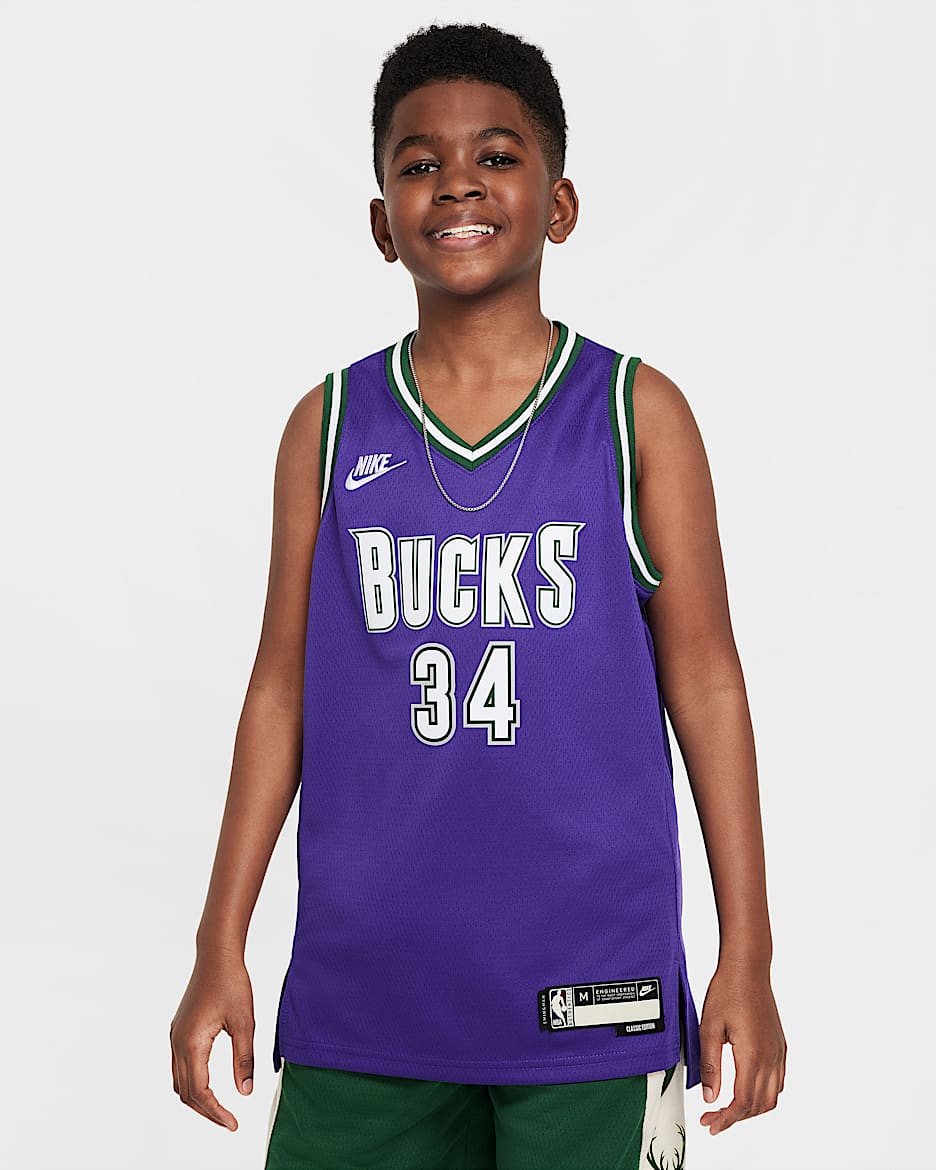 Giannis Antetokounmpo Milwaukee Bucks Older Kids Nike Dri FIT NBA Swingman Jersey